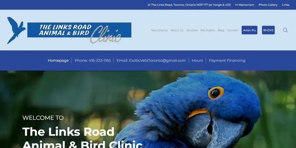 The Links Road Animal & Bird Clinic's own website