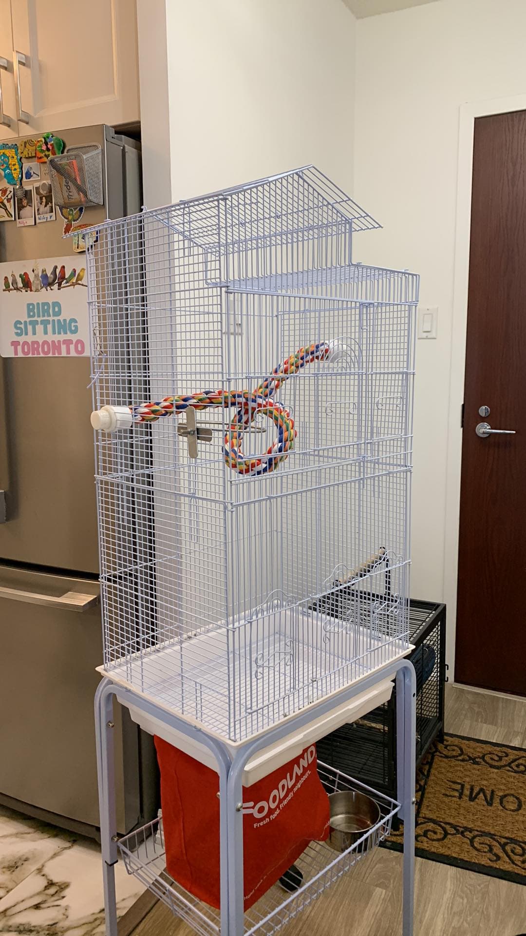 Sami’s Getaway, a tall white cage